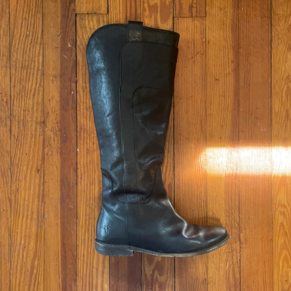 Frye Melissa Black Riding Boot